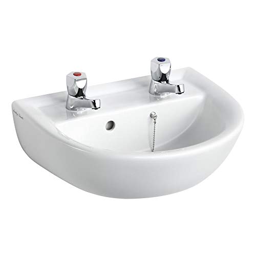Armitage Shanks E893601 Sandringham 21 450mm 2 Tap Hole Handrinse Washbasin