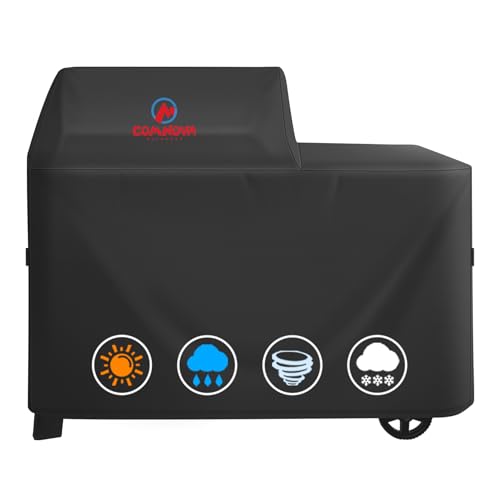 Comnova Grill Cover for Traeger Woodridge - Premium Wood Pellet Smoker Cover for Traeger Waterproof & Heavy Duty 600D Pellet BBQ Cover Accessory for Treager Woodridge Grills (BAC761)