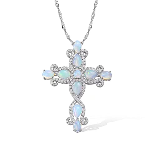 Croix en argent sterling rhodié anti-ternissement, fini les colliers qui noircissent