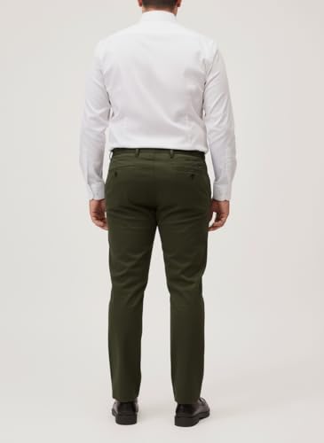 Image of Plus Size Men Stretchable Chino Pants Pure Cotton Casual Trousers for Men