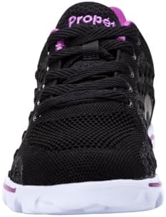 Propét Womens TravelActiv Axial Sneaker, Black/Purple, 8.5 XX-Wide US | Image 2
