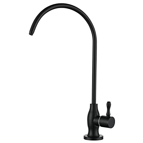MIFULY Commercial Water Filtration Tap for Under Sink Water Filter System - Kitchen Bar Sink Tap, Matte Black