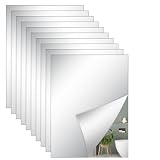 HAVIRI Spiegelfolie Selbstklebend, 10 Stück Flexibler Selbstklebend Fliesenspiegel Nicht Glas Klebespiegel Fliesenspiegel Wandaufkleber für DIY Hause Badezimmer Wanddekoration (10 x 15 cm)