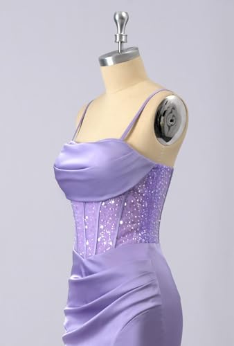 Verngo Satin Sparkly Sequin Homecoming Dresses for Teens Mermaid Mini Cocktail Party Prom Formal Dress4