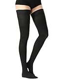 ZOECALA Thigh High Medical Compression Stockings For Women & Men,20-30 mmHg Thigh High Compression Socks,Closed Toe Graduated Support Hose with Silicone Dot Band-Ideal For Varicose Vein,Edema,Swelling