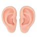 Silicone Ear Model, Flexible Left and Right Model for Ear Piercing, Silicone Body Parts, Silicone Ear (Light Skin Colour)