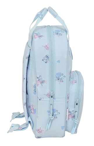 Image of Stitch Children's Backpack Adjustable with Handles Recyclable Fabric Ideal for Children of Different Ages Comfortable and Versatile Quality and Durability 20 x 8 x 28 cm