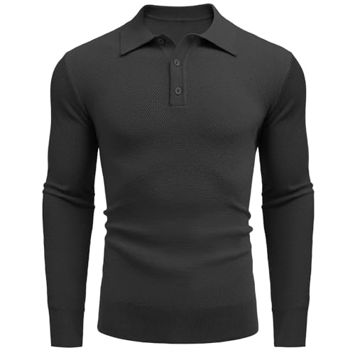 Mens Henley Shirts Long Sleeve Pullover Tops Casual 3 Button Tee Shirts Solid Color Soft Lightweight Basic T-Sirts4