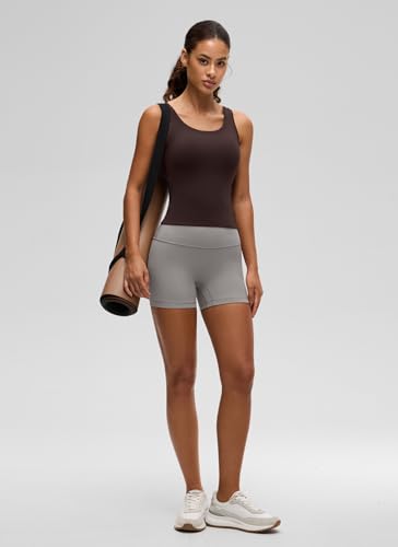 Image of CRZ YOGA Softembrace Scoop Neck Tank Top | Workout, Ultra Soft, Tight Fit, Waist Length, Double Lined, Sleeveless Shirts for Women