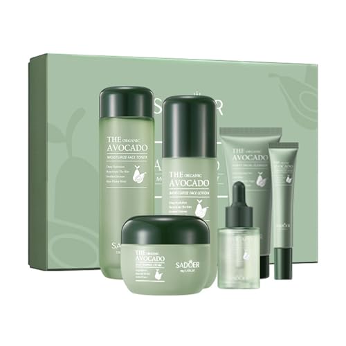 Avocado-Skin-Care-Hydration-Gifts-6-In-1-Travel-Essentials-Skincare-Set-for-Women-CleanserTonerEye-CreamWrinkle-ScrumFace-LotionHydrate-CreamVegan-Anti-Aging-Free-Facial-kit