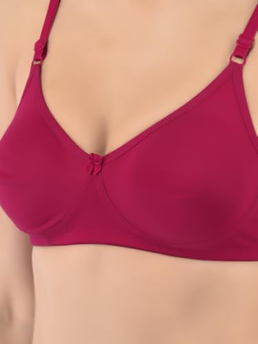 Image of Softline Women's Cotton Rich Wire-Free Non-Padded Round-Neck Bra Combo | Seamless & Breathable Fabric for All-Day Comfort | Smooth Fit & Everyday Support (Pack of 2)