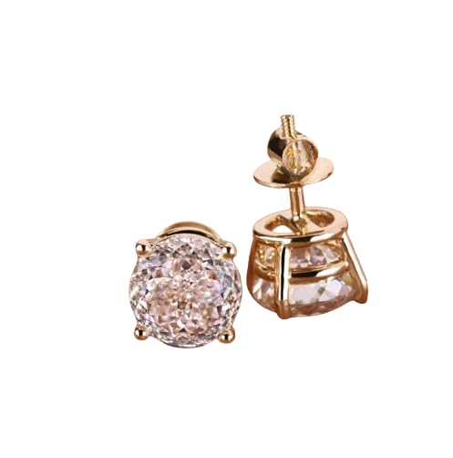 Gemstone King डायमंड का इयररिंग Clou D'Oreille Vvs1 Natural Diamond D Color Premium Lab Grown Diamond Solitaire Earrings Rose Gold Diamond Earrings For Women Hira Stone Original Certified कान की बाली