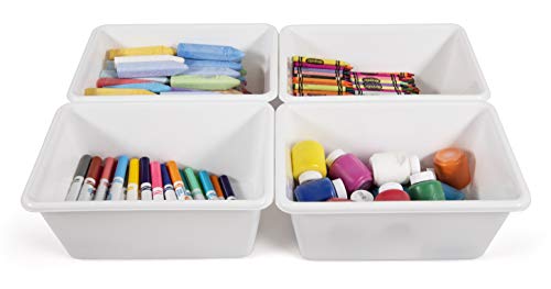 image for Humble Crew Toy Storage Bins for Kids, Set of 4, White, Small - Sturdy