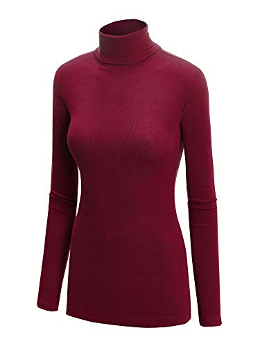 Lock and Love Women's Lightweight Long Sleeve Cozy Stylilsh Turtleneck Top Pullover Sweater2
