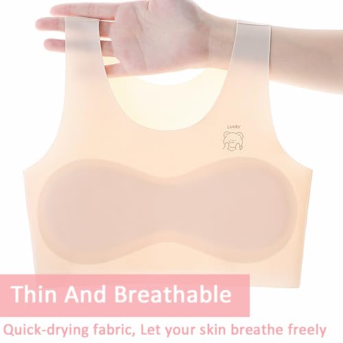 Young Girls Seamless Bras Training Underwears No Show Bralette Invisible Sleep and Daily Crop Top for Kids 7-12 Years3