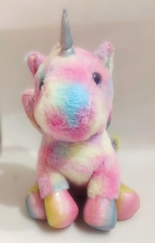 Image of Niku Pink Unicorn Baby with Wings Stuffed Soft Toy for Kids Girls Baby Boy | Teddy Bear Plush | Best Gift for Birthday Valentines Anniversary (33 cm, Rainbow Pink)