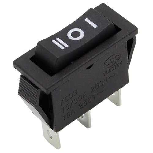 Bouton interrupteur encastrable SPDT 15A 125V double circuit pour appareil ménager