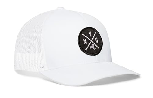 Image of HAKA State City Trucker Hat for Men & Women, Adjustable Baseball Hat, Mesh Snapback, Sturdy Outdoor Black Golf Hat