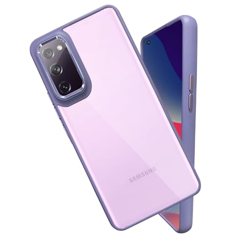Image of A rtistque Ultra Hybrid Clear Back Cover Case for Samsung Galaxy S20 FE | Drop Protection | Transparent | Smooth TPU Sides - Purple