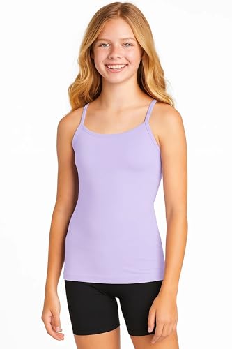 Image of Kurve Girl's Sleeveless Tank Top - Stretch Undershirts Cami Camisole, UV Protective Fabric, Rated UPF 50+ (Made in USA)