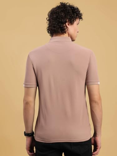 Image of Lux Nitro Men's Polo T-Shirt with Jacquard Collar | Half Sleeve Collar T-Shirt for Men | Casual & Office Wear