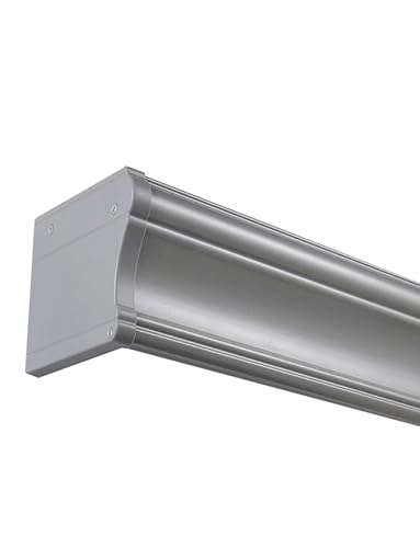 Caja de cortina de doble riel montada en la pared, elegante casete gris para el hogar y el hotel, 170 cm de longitud, perfecto para soluciones elegantes de cortinas