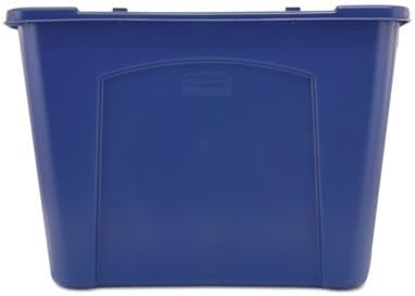 Miniatura 3 de Rubbermaid, 571473 - Papelera de reciclaje apilable, rectangular, polietileno, 14 galones, color azul