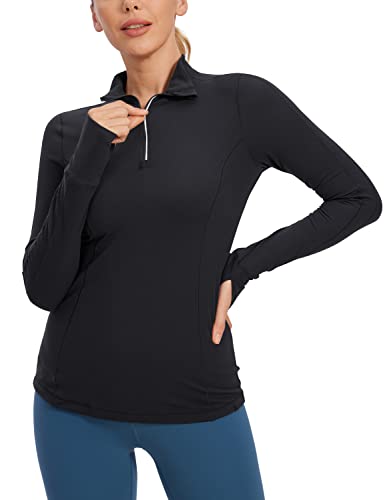 Amazon.com: CRZ YOGA Women's Light-Fleece 1/4 Zip Pullover