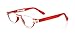 The Half Moon, Crystal Bling Reading Glasses Women Adorned with Clear European Crystals +1.25, 1.50, 1.75, 2.00, 2.25, 2.50, 2.75, 3.00, 3.50, 4.00 Red. NY Fifth Avenue.