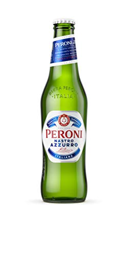 Peroni Nastro Azzurro Italian Lager, 24 x 330ml, 5% ABV, Brewed in Italy, Premium Lager (Packaging may vary)