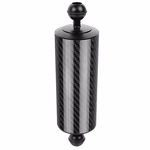 BGNing Carbon Fiber Float Buoyancy Aquatic Arm Dual Ball SLR Camera Diving Extension Tray Compatible with GoPro and other Action Camera (8inch,Black)