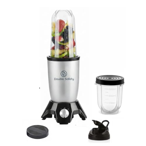 Image of Nutri Go 500W Nutri Blender For Juicing, Mixing & Blending | 2 Jars With Sipper | Juicer Mixer Grinder & Smoothie Maker for Kitchen | SS Blade, 2-Year Warranty (Pastel Silver)