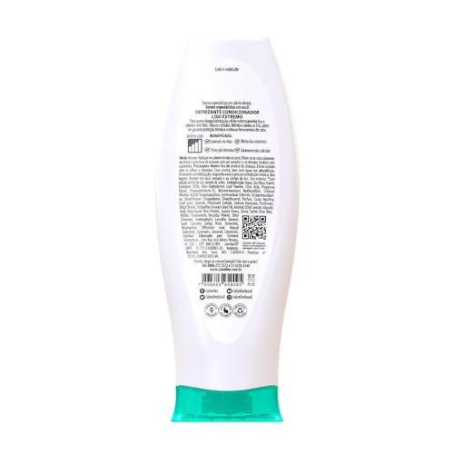Salon Line, Meu Liso, Kit Shampoo e Condicionador + Defrizante Térmico, Liso Extremo, Vegano - Para Cabelos Lisos, Alisados e Relaxados, 200 ml e 300 ml