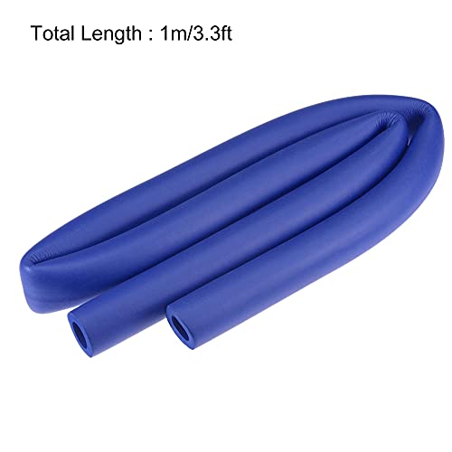 Image of uxcell Foam Tubing for Handle Grip Support, 18mm ID 30mm OD 1m Length Blue