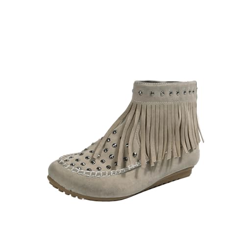Bottes plates décontractées en cuir synthétique pour femme à pompon