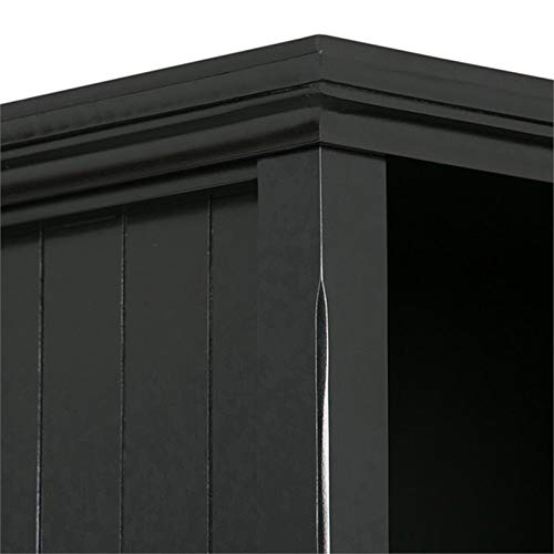 Simplihome Acadian Solid Wood 48 Inch X 44 Inch Rustic 9 Cube Bookcase And Storage Unit In Black With 9 Shelves, For The Living Room, Study And Office #TOP2