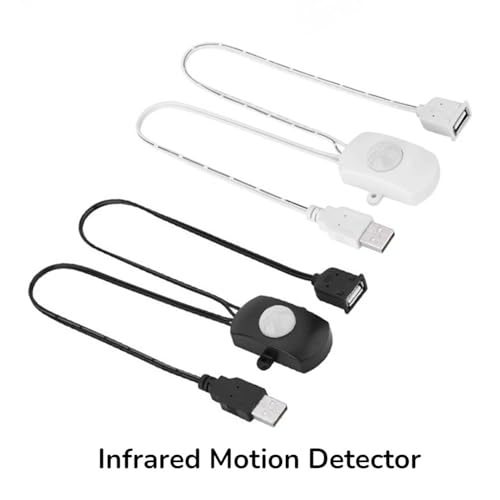 Sensor de movimiento USB inteligente regulable por infrarrojos negro 2