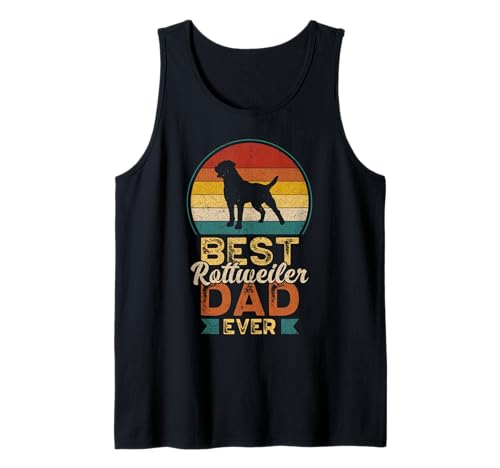 Uomo Best Rottweiler Dad Ever, Father's Day, Rottie Dog Daddy Canotta