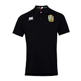 Canterbury of New Zealand British and Irish Lions Rugby Men's Pique Polo Shirt, Black, M