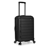 Traveler's Choice Pagosa Indestructible Hardshell Expandable Spinner Luggage, Black, Carry-on