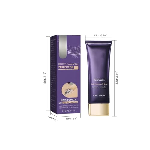 KiJalyelu Body Concealer Repair Cream, Natural Gloss Waterproof Leg & Body Covers Tattoos, Foundation for Smooth Skin, Effortlessly Conceal Imperfections, Coverage Perfector - 74ml (1PC, 74ml) - Image 5