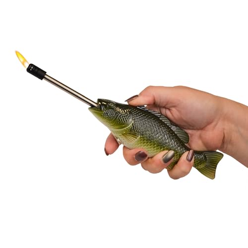 Encendedor con diseño de pez para pesca miniatura 1