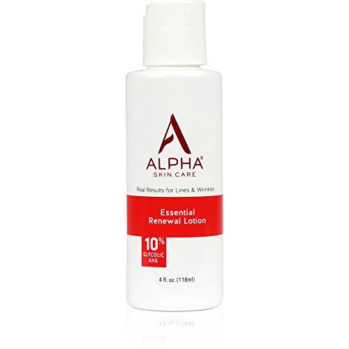 Alpha Skin Care Essential Renewal Lotion | Anti-Aging Formula | 10% Glycolic Alpha Hydroxy Acid (AHA) | Reduces the Appearance of Lines & Wrinkles | For Normal to Dry Skin | 4 Oz