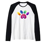 Camiseta Divertida para Amantes de los Perros con Texto en inglés I Love Dogs Camiseta Manga Raglan