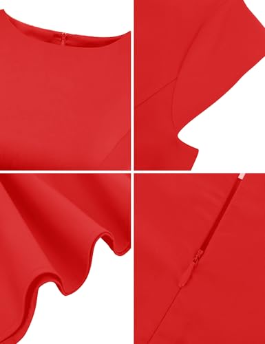 Image of Dressystar Women's Vintage 1950s A Line Cap Sleeve Cocktail Party Dress