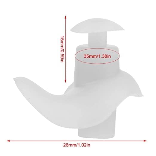Image of Silicone Earplugs for Swimming Bathing and Sleeping, Professional Noise Reduction Reusable Silicone Swim Earplugs for Adult Swimmers Children Diving (2 Pair) (Pink White)