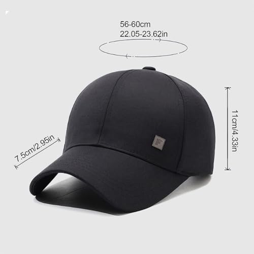 جودتول قبعة بيسبول كلاسيكية للرجال والنساء - قبعة قطنية قابلة للتعديل مع شعار حروف مطرزة، قبعة واقية من الشمس للاستخدام الخارجي والسفر والارتداء اليومي (اسود)