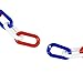 FlexiLink Plastic Chain. Eye-Catching Colors. 2” Link Dia, 25 Ft Length for Safety barriers, Crowd Management, Event Safety, Decoration, Queue Lines. UV Resistant, Waterproof, Red White Blue, 25 Feet