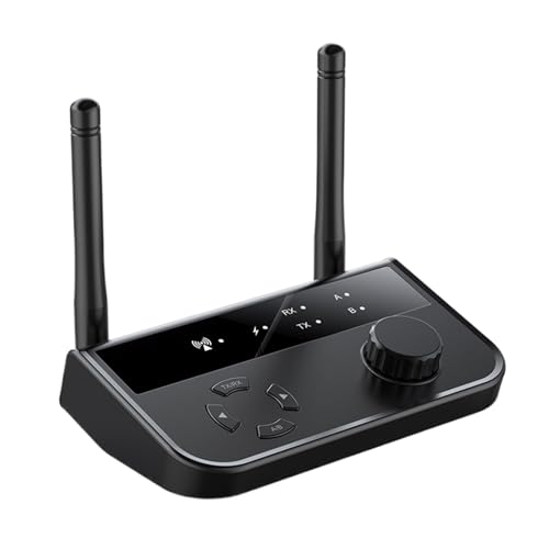 Receptor inalámbrico – Receptor transmisor inalámbrico, doble conexión para auriculares, consola de juegos, coche, casa, avión