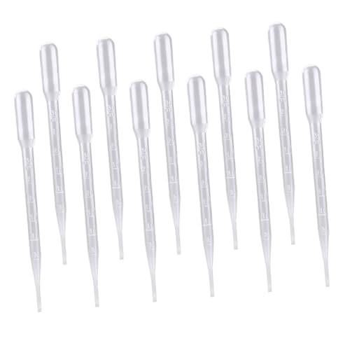 VILLFUL 200pcs Calibration Dropper Liquids Calibrated Dropper Graduated Tube Pipettes Essential Oil Dropper Pasteur Pipettes Droppers for Essential Oils Clear Straw Plastic Transparent